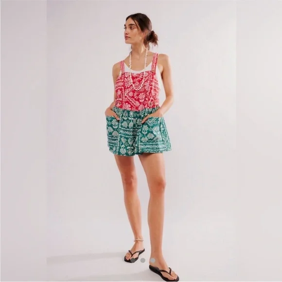 NWT free people overall shorts size large
